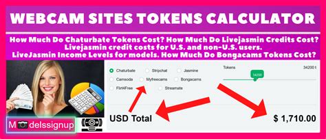 Webcam Sites Token Converter: Chaturbate, BongaCams, .